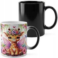KUBEK MAGICZNY 330ML DRUK - ZWIERZĘTA ŻYRAFA AFRYKA SAFARI