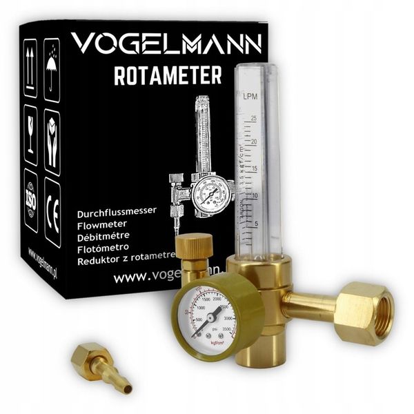 Vogelmann Rotameter Reduktor gazowy Argon TIG zdjęcie 1
