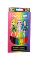 kredki oł tójkątne jumbo rainbow high 10 kol a1226