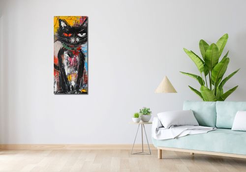 Obraz 40x100cm Gburowaty Kiciak na Arena.pl