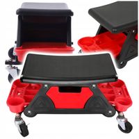 KRZESŁO WARSZTATOWE kółka 360 STOŁEK TABORET DETAILINGOWY 185KG SCHOWKI