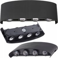 Lampa elewacyjna ścienna LED Kinkiet zewnętrzny ogrodowy GÓRA DÓŁ aluminium