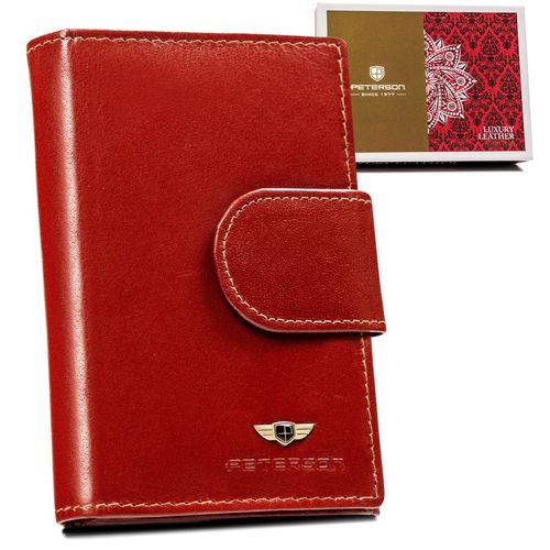 skórzany, średni portfel damski na zatrzask - peterson na Arena.pl