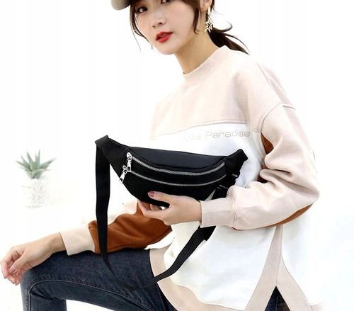 Wodoodporna Nerka Biodrówka saszetka na pas ramię  R44_Czarny na Arena.pl