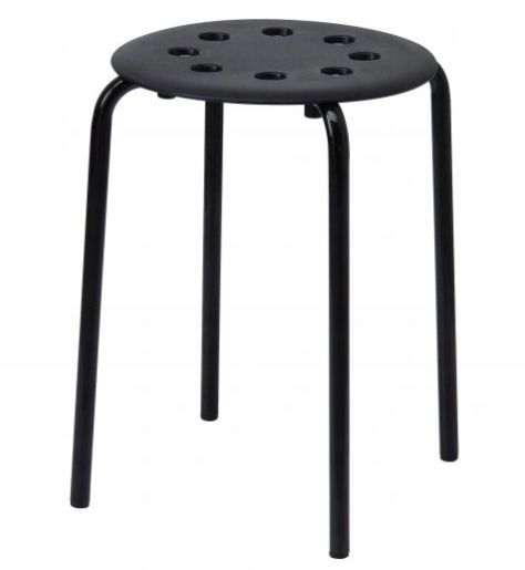 Taboret MEMFLOW czarny 45 cm zdjęcie 1