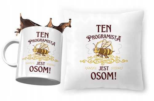 Zestaw Dla Programisty Poduszka + Kubek Na Prezent Z Nadrukiem Ze Zdjęciem na Arena.pl