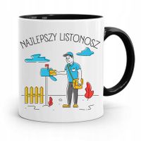 Kubek Czarny Dla Listonosza Najlepszy Listonosz Z Nadrukiem Ze Zdjęciem