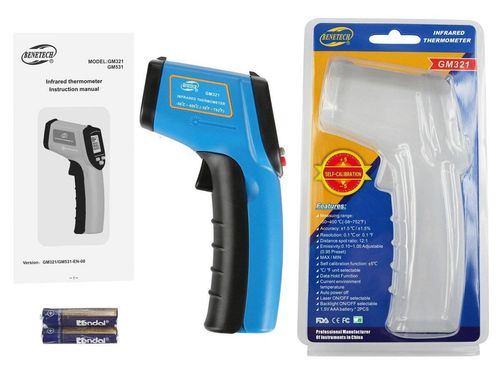 Pirometr - termometr laserowy Od-50 Do 530°C BENETECH Niebieski na Arena.pl