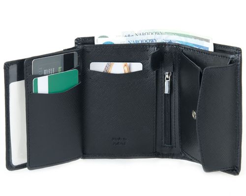 Portfel męski Abele - Amber Silver Czarny na Arena.pl