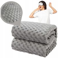 POKROWIEC KOC NA ŁÓŻKO FOTEL OZDOBA KWADRAT TŁOCZONY 160X200CM PLED PREZENT