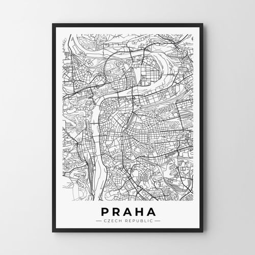 Plakat mapa plan miasta Praga 61x91 cm na Arena.pl