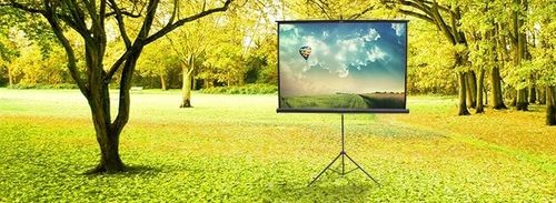 Duży EKRAN PROJEKCYJNY na statywie 200X200cm 112" HDREADY 4K na Arena.pl