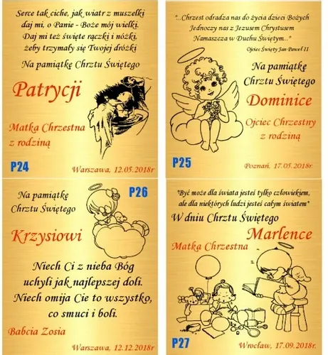 Łańcuszek Złoty 333 Krzyżyk Chrzest Komunia Grawer na Arena.pl