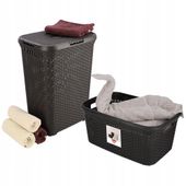 Curver 189206 kosz na bieliznę Natural Style, 60L