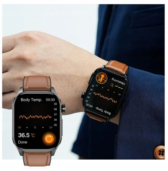 SMARTWATCH MĘSKI Zegarek EKG FUNKCJA POMIARU CUKRU AMOLED CIŚNIENIE ROZMOWY zdjęcie 2