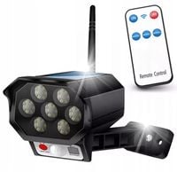 LAMPA SOLARNA LATARNIA LED ATRAPA KAMERY MONITORINGU Z CZUJNIK RUCHU