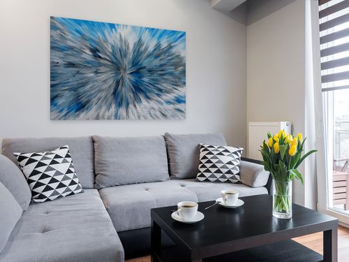 87701 Obraz na płótnie ABSTRAKCJA NIEBIESKI na Arena.pl