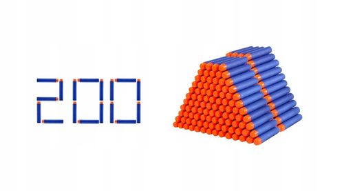 200 STRZAŁEK DO WYRZUTNI ELITE NERF NABOJE NERFÓW na Arena.pl