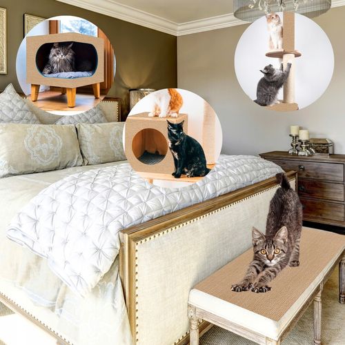 Samoprzylepna MATA DO DRAPANIA na kanapę meble dla kotów ochrona 100x40 na Arena.pl