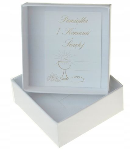 Złoty Łańcuszek z Medalikiem 585 wizerunek Matki Boskiej Na Komunię na Arena.pl