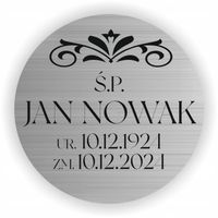 Personalizowana Tabliczka na Urnę Trwały Grawer Imienia Daty i Dedykacji