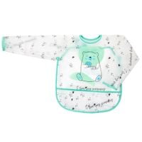 AKUKU ŚLINIAK Z RĘKAWKAMI FARTUSZEK WODOODPRONY DO KARMIENIA MIŚ