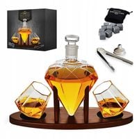 ZESTAW DO WHISKY Karafka Diament Szklanki Kamienie Prezent dla Mężczyzny