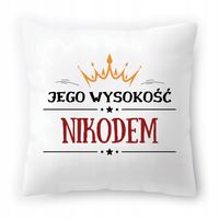 Poduszka Dla Nikodema Na Urodziny Ze Zdjęciem Na Prezent Biała 40X40 Cm