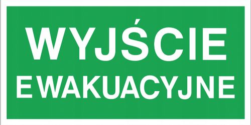 Wyjście Ewakuacyjne - Płyta Fotoluminescencyjna 300X150, Atest Cnbop na Arena.pl