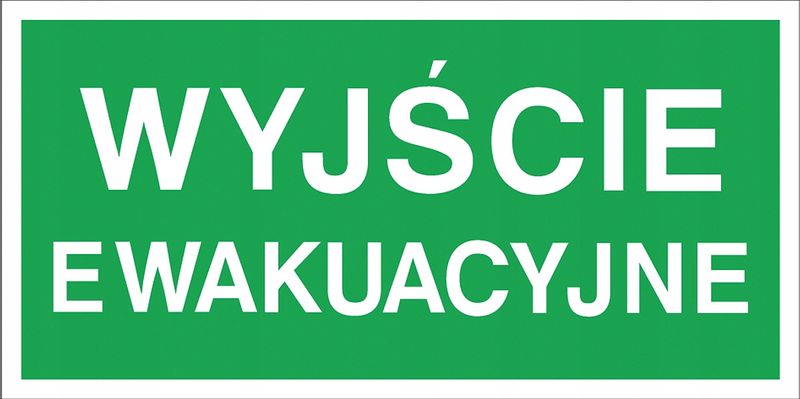 Wyjście Ewakuacyjne - Płyta Fotoluminescencyjna 300X150, Atest Cnbop zdjęcie 2