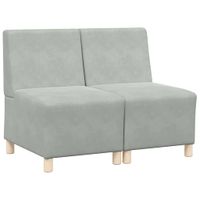 Modułowa sofa bez podłokietników 2 pcs Jasnoszary