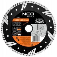 Tarcza diamentowa 200 x 25.4 mm turbo NEO TOOLS