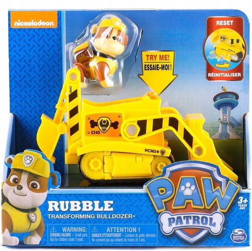 PSI PATROL TRANSFORMUJĄCY SPYCHACZ +FIGURKA RUBBLE na Arena.pl
