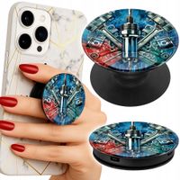 Uchwyt do telefonu Popsocket na palce/stojak SILNIK MECHANIK CZĘŚCI