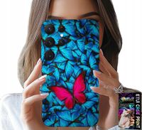 ETUI DO SAMSUNG GALAXY S23 Ultra - NIEBIESKIE MOTYLKI, MOTYL, KOBIECE WZORY