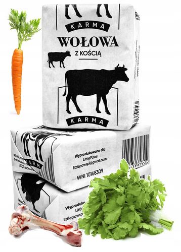 10 KG MIĘSO MROŻONE DLA PSA WOŁOWE Z KOŚCIĄ WOŁOWINA BARF KARMA ŚWIEŻE na Arena.pl