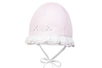 BROEL Erea lniany kapelusz na lato dla dziewczynki len różowy 40-42