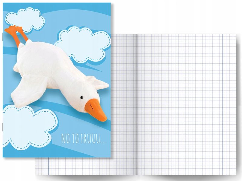 Zeszyt 32k Gęś Pipa Pluszak Maskotka HIT Tik Tok zdjęcie 1