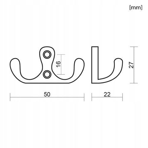 10x WIESZAK ŚCIENNY NA UBRANIE HACZYK CZARNY NA UBRANIE DW19 na Arena.pl