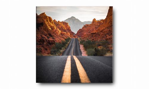 OBRAZ NA PŁÓTNIE 018 Droga w kanionie 40x40cm na Arena.pl