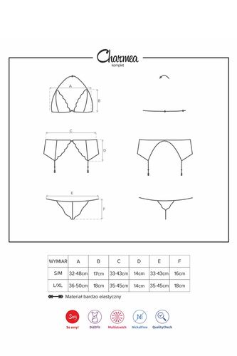 Obsessive Charmea set L/XL czarny na Arena.pl