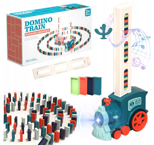 Klocki Domino Interaktywna Lokomotywa Układanie Klocków Budowanie Kaktus na Arena.pl