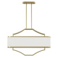 Biała lampa wisząca Gerdo Ovale zwis nad stół z materiału