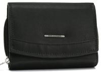 skórzany portfel damski bellugio - czarny