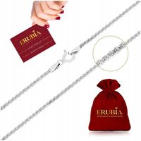 ŁAŃCUSZEK SREBRNY DAMSKI NASZYJNIK DIAMENTOWANY MARGARITA 925 SREBRO 50 cm