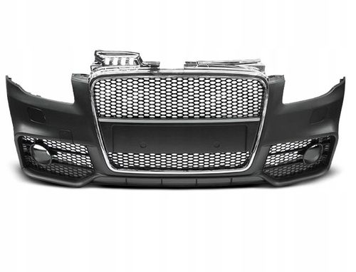 ZDERZAK AUDI A4 B7 od 2004 do 2008 Roku RS STYLE CHROME BLACK SPRYSKIWCZE na Arena.pl