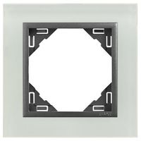 Efapel crystal ramka 1-kr. Szkło grafit 90910 tcs