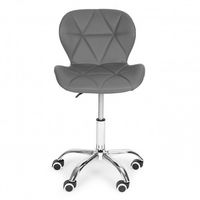 KRZESŁO OBROTOWE MODERNHOME SZARE Z REGULACJĄ WYSOKOŚCI PIKOWANE