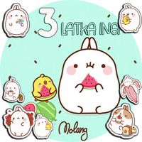 OPŁATEK NA TORT 20CM - MOLANG SŁODKIE + IMIĘ + ! 15CM 18CM