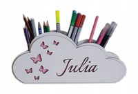 PRZYBORNIK Organizer na kredki CHMURKA z Imieniem